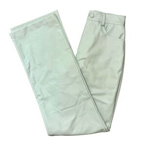 Zara green faux leather pants
